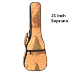 10mm Thick Leather Canvas Waterproof Soprano Concert Tenor Ukulele Bag Case Backpack 21 23 26 Inch Ukelele Guitar Gig