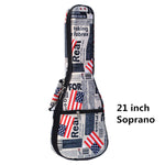 10mm Thick Leather Canvas Waterproof Soprano Concert Tenor Ukulele Bag Case Backpack 21 23 26 Inch Ukelele Guitar Gig