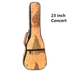 10mm Thick Leather Canvas Waterproof Soprano Concert Tenor Ukulele Bag Case Backpack 21 23 26 Inch Ukelele Guitar Gig