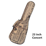 10mm Thick Leather Canvas Waterproof Soprano Concert Tenor Ukulele Bag Case Backpack 21 23 26 Inch Ukelele Guitar Gig