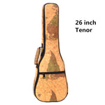 10mm Thick Leather Canvas Waterproof Soprano Concert Tenor Ukulele Bag Case Backpack 21 23 26 Inch Ukelele Guitar Gig