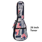 10mm Thick Leather Canvas Waterproof Soprano Concert Tenor Ukulele Bag Case Backpack 21 23 26 Inch Ukelele Guitar Gig