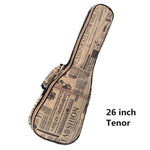 10mm Thick Leather Canvas Waterproof Soprano Concert Tenor Ukulele Bag Case Backpack 21 23 26 Inch Ukelele Guitar Gig