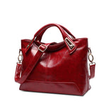 Women Oil Wax Leather Designer Handbags High Quality Shoulder Bags Ladies Handbags Fashion brand PU leather women bags WLHB1398