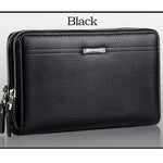 Men wallets with coin pocket long zipper coin purse for men clutch business Male Wallet Double zipper Vintage Large Wallet Purse