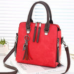 Vintage Leather Ladies HandBags Women Messenger Bags TotesTassel Designer Crossbody Shoulder Bag Boston Hand Bags Hot Sale