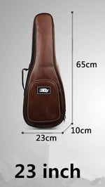 12mm Waterproof Soprano Concert Ukulele Bag Case Backpack 23 24 26 Inch Ukelele Beige Mini Guitar Accessories Gig PU Leather