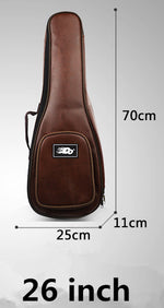 12mm Waterproof Soprano Concert Ukulele Bag Case Backpack 23 24 26 Inch Ukelele Beige Mini Guitar Accessories Gig PU Leather