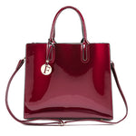 3 Sets High Quality Patent Leather Women Handbags Luxury Brands Tote Bag+Ladies Shoulder Messenger crossbody bag+Clutch Feminina