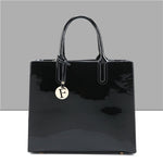 3 Sets High Quality Patent Leather Women Handbags Luxury Brands Tote Bag+Ladies Shoulder Messenger crossbody bag+Clutch Feminina