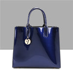 3 Sets High Quality Patent Leather Women Handbags Luxury Brands Tote Bag+Ladies Shoulder Messenger crossbody bag+Clutch Feminina