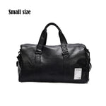 HOYOBISH Korean Style Men Travel Duffle Bags Waterproof Leather Handbags Shoulder Bag For Women Large Capacity Weekend Bag OH301