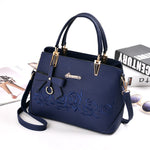 Women Bag Vintage Handbag Casual Tote Fashion Women Messenger Bags Shoulder Top-Handle Purse Wallet Leather 2018 New Black Blue