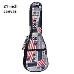 ZONAEL Hot Sale 21 23 26 Inch 10mm Thick Leather Canvas Waterproof Soprano Concert Tenor Ukulele Bag Case Backpack Guitar Parts