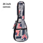 ZONAEL Hot Sale 21 23 26 Inch 10mm Thick Leather Canvas Waterproof Soprano Concert Tenor Ukulele Bag Case Backpack Guitar Parts