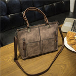 Retro PU Leather Women Shoulder Bag Female Causal Totes for Daily Shopping Handbag