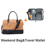 Mealivos 2018 Fashion Canvas Large Weekender Bag Overnight Travel bag Carry On Duffel with Shoe Pouch Duffel  weekend Bags