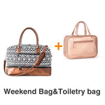 Mealivos 2018 Fashion Canvas Large Weekender Bag Overnight Travel bag Carry On Duffel with Shoe Pouch Duffel  weekend Bags
