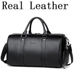 PURANI 100% Genuine Leather Men Travel Bags Overnight Duffel Bag Weekend Travel Large Business Tote Bags Crossbody Travel Bags