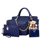 4 Set PU Leather Composite Bag Women Bag Top-Handle Bags Female Famous Brand 2018 Women Girls Messenger Bags Handbag Crossbody