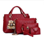 4 Set PU Leather Composite Bag Women Bag Top-Handle Bags Female Famous Brand 2018 Women Girls Messenger Bags Handbag Crossbody