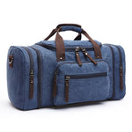Men Travel Bag Canvas Multifunction Leather Bags Carry on Luggage Bag Men Tote Large Capacity Utility Weekend Overnight Bag