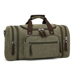 Men Travel Bag Canvas Multifunction Leather Bags Carry on Luggage Bag Men Tote Large Capacity Utility Weekend Overnight Bag