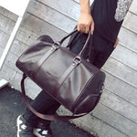 Fitness Training Sport Gym Bag Mens Weekend Overnight Luggage Women Duffel Totes Large Leather Handbags Shoes Storage Pockets