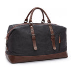 MARKROYAL Canvas Leather Men Travel Bags Carry on Luggage Bags Men Duffel Bags Handbag Travel Tote Large Weekend Bag Overnight