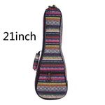 21 23 26 Inch Double Strap Hand Folk Canvas Ukulele Carry Bag Cotton Padded Case For Ukulele Guitar Parts Accessories National