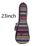 21 23 26 Inch Double Strap Hand Folk Canvas Ukulele Carry Bag Cotton Padded Case For Ukulele Guitar Parts Accessories National