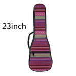 21 23 26 Inch Double Strap Hand Folk Canvas Ukulele Carry Bag Cotton Padded Case For Ukulele Guitar Parts Accessories National