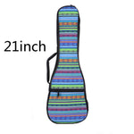 21 23 26 Inch Double Strap Hand Folk Canvas Ukulele Carry Bag Cotton Padded Case For Ukulele Guitar Parts Accessories National