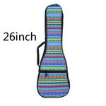 21 23 26 Inch Double Strap Hand Folk Canvas Ukulele Carry Bag Cotton Padded Case For Ukulele Guitar Parts Accessories National