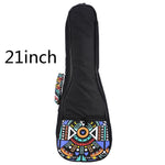 21 23 26 Inch Double Strap Hand Folk Canvas Ukulele Carry Bag Cotton Padded Case For Ukulele Guitar Parts Accessories National