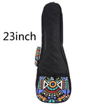 21 23 26 Inch Double Strap Hand Folk Canvas Ukulele Carry Bag Cotton Padded Case For Ukulele Guitar Parts Accessories National
