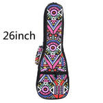 21 23 26 Inch Double Strap Hand Folk Canvas Ukulele Carry Bag Cotton Padded Case For Ukulele Guitar Parts Accessories National