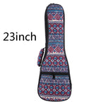 21 23 26 Inch Double Strap Hand Folk Canvas Ukulele Carry Bag Cotton Padded Case For Ukulele Guitar Parts Accessories National