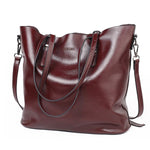 ACELURE Women Shoulder Bag Fashion Women Handbags Oil Wax Leather Large Capacity Tote Bag Casual Pu Leather women Messenger bag