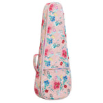 Longteam 21/ 23/ 26 Inch Cartoon Printed Leather Padded Ukulele Bag Hawaii Guitar Backpack With Front Case UB-86