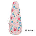 Longteam 21/ 23/ 26 Inch Cartoon Printed Leather Padded Ukulele Bag Hawaii Guitar Backpack With Front Case UB-86
