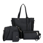 4pcs/set Women's Shoulder Bags Leather Handbag Tote Purse Messenger Satchel Set Luxury Bags for Women 2018 Crossbody Bag