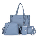 4pcs/set Women's Shoulder Bags Leather Handbag Tote Purse Messenger Satchel Set Luxury Bags for Women 2018 Crossbody Bag