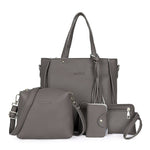 4pcs/set Women's Shoulder Bags Leather Handbag Tote Purse Messenger Satchel Set Luxury Bags for Women 2018 Crossbody Bag