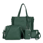 4pcs/set Women's Shoulder Bags Leather Handbag Tote Purse Messenger Satchel Set Luxury Bags for Women 2018 Crossbody Bag