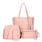 4pcs/set Women's Shoulder Bags Leather Handbag Tote Purse Messenger Satchel Set Luxury Bags for Women 2018 Crossbody Bag