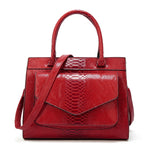 JOOZ New Fashion Woman Bag Luxe cuir Serpentine Women's leather Handbags With pouch Ladies Trunk Tote bolsos Women messenger bag
