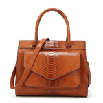 JOOZ New Fashion Woman Bag Luxe cuir Serpentine Women's leather Handbags With pouch Ladies Trunk Tote bolsos Women messenger bag